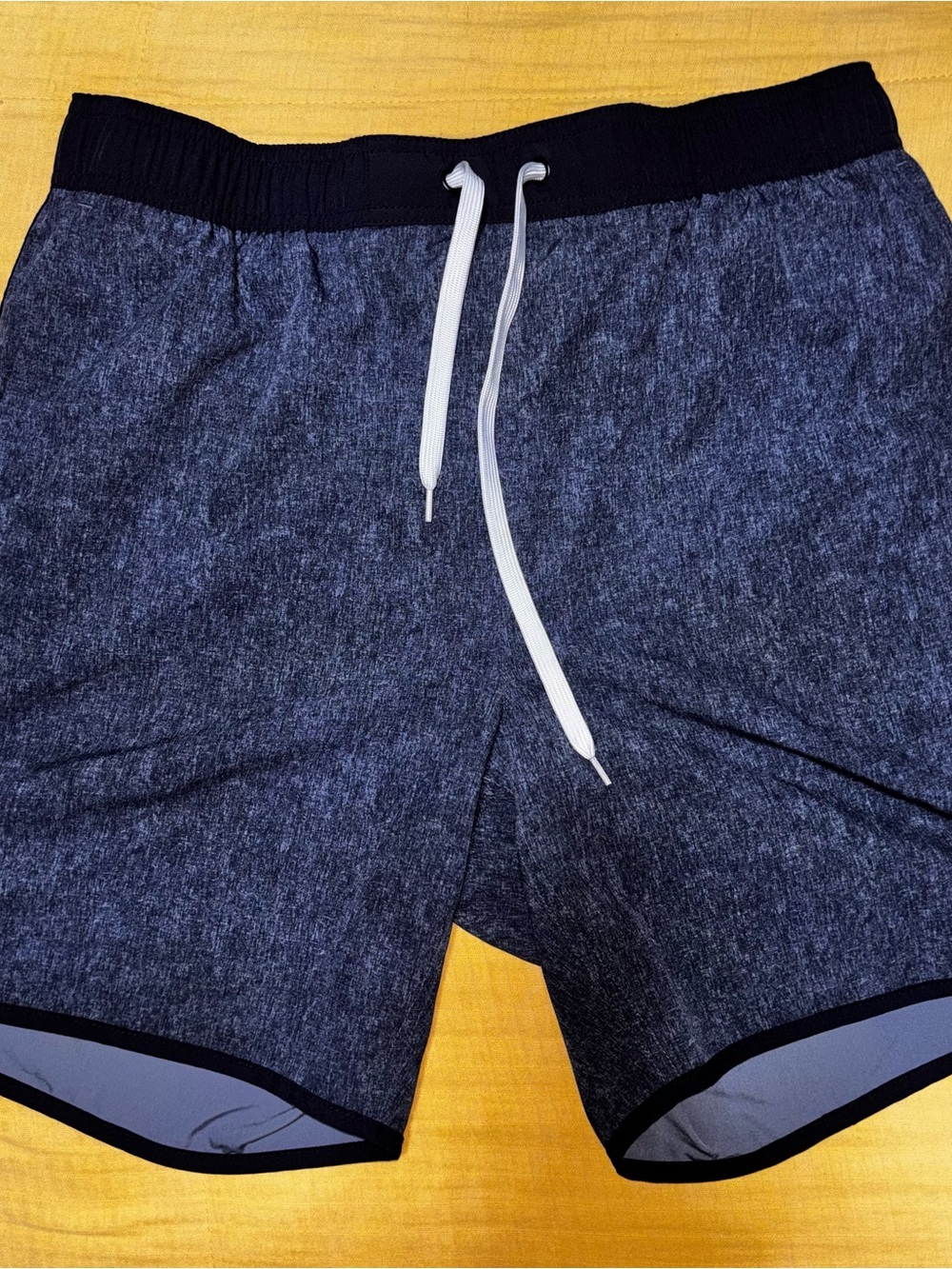 Hogan Men's Heathered Charcoal Athletic Shorts with Black Waistband